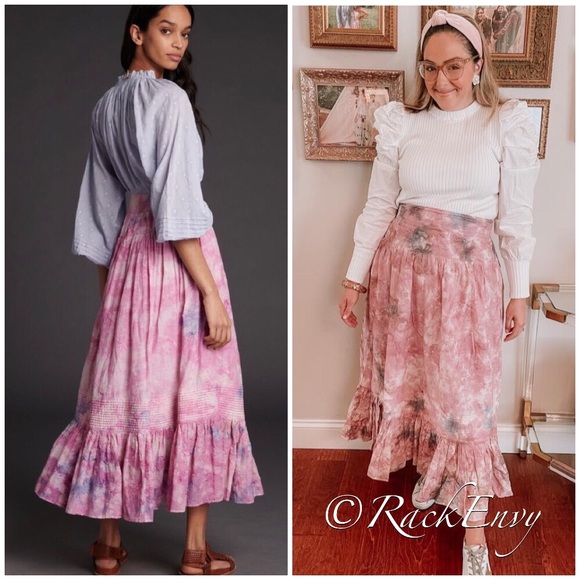 NWT ANTHROPOLOGIE ODESSA TIE-DYE MAXI SKIRT - Picture 11 of 13